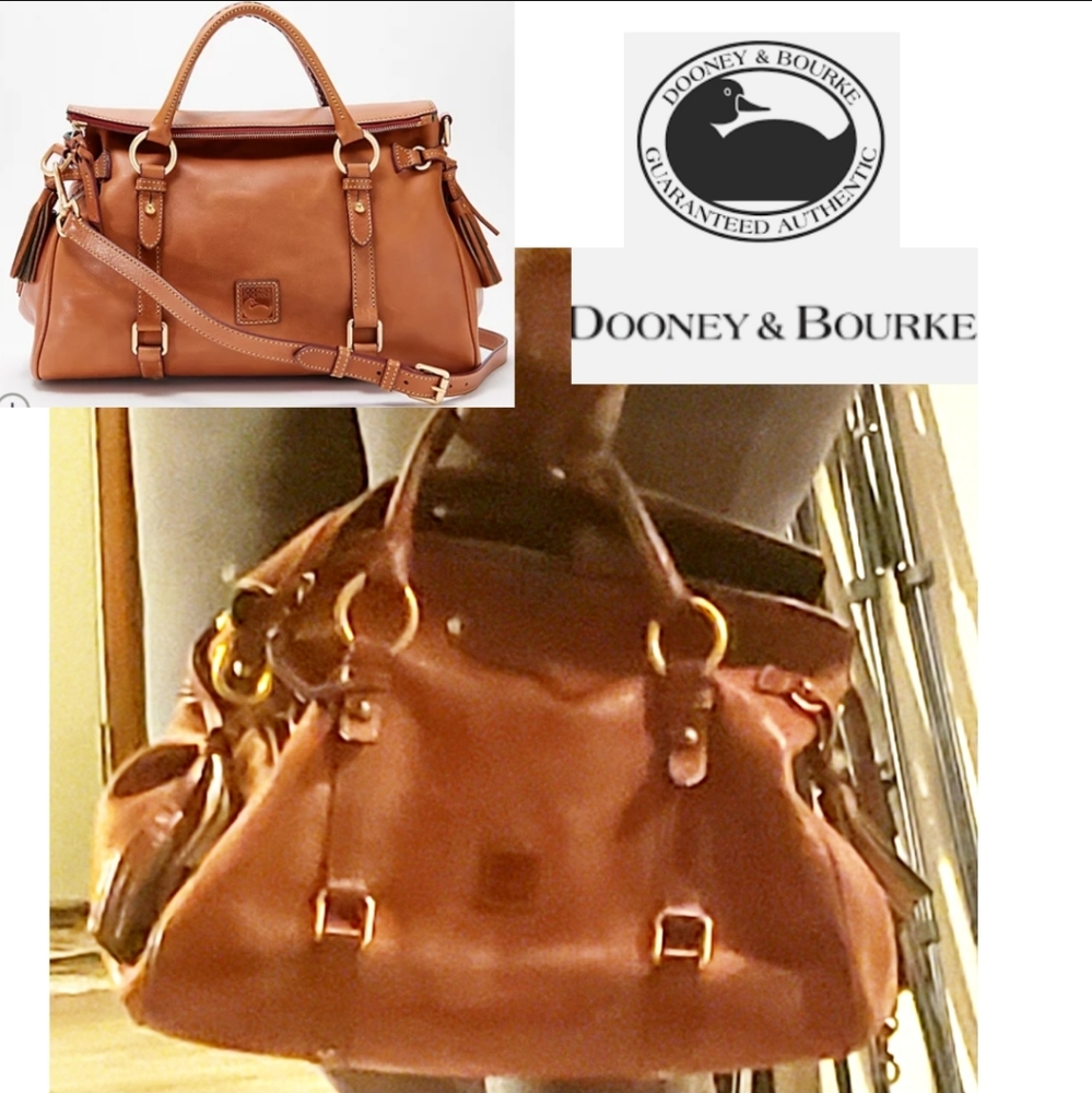 Dooney & Bourke Florentine Leather Satchel Handbag. XL